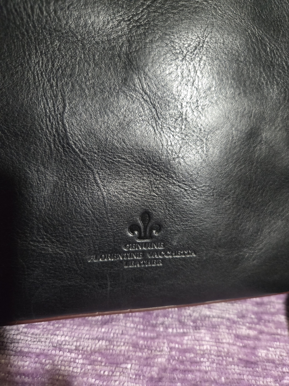 Dooney & Bourke FLORENTINE NAVY💙 Leather Naomi Satchel with Gold Hardware. EUC - Picture 7 of 16